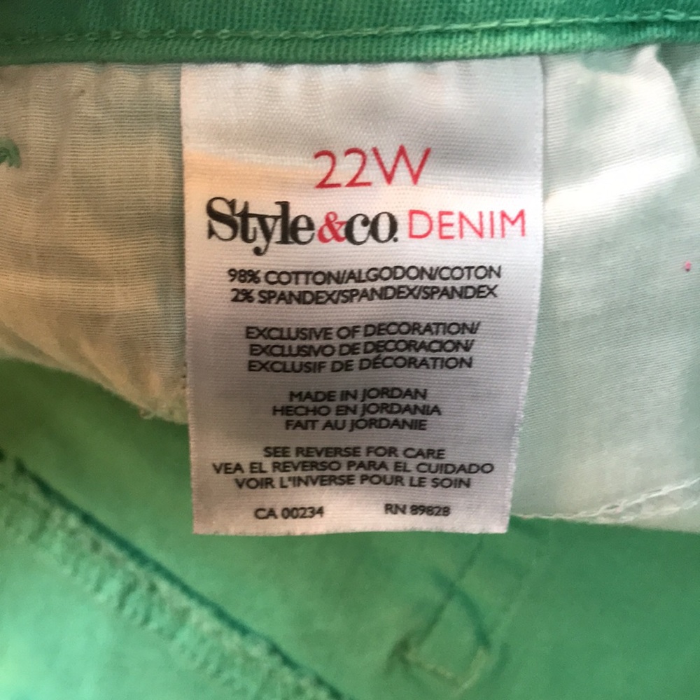 Style & Co Mint Green Denim View 6